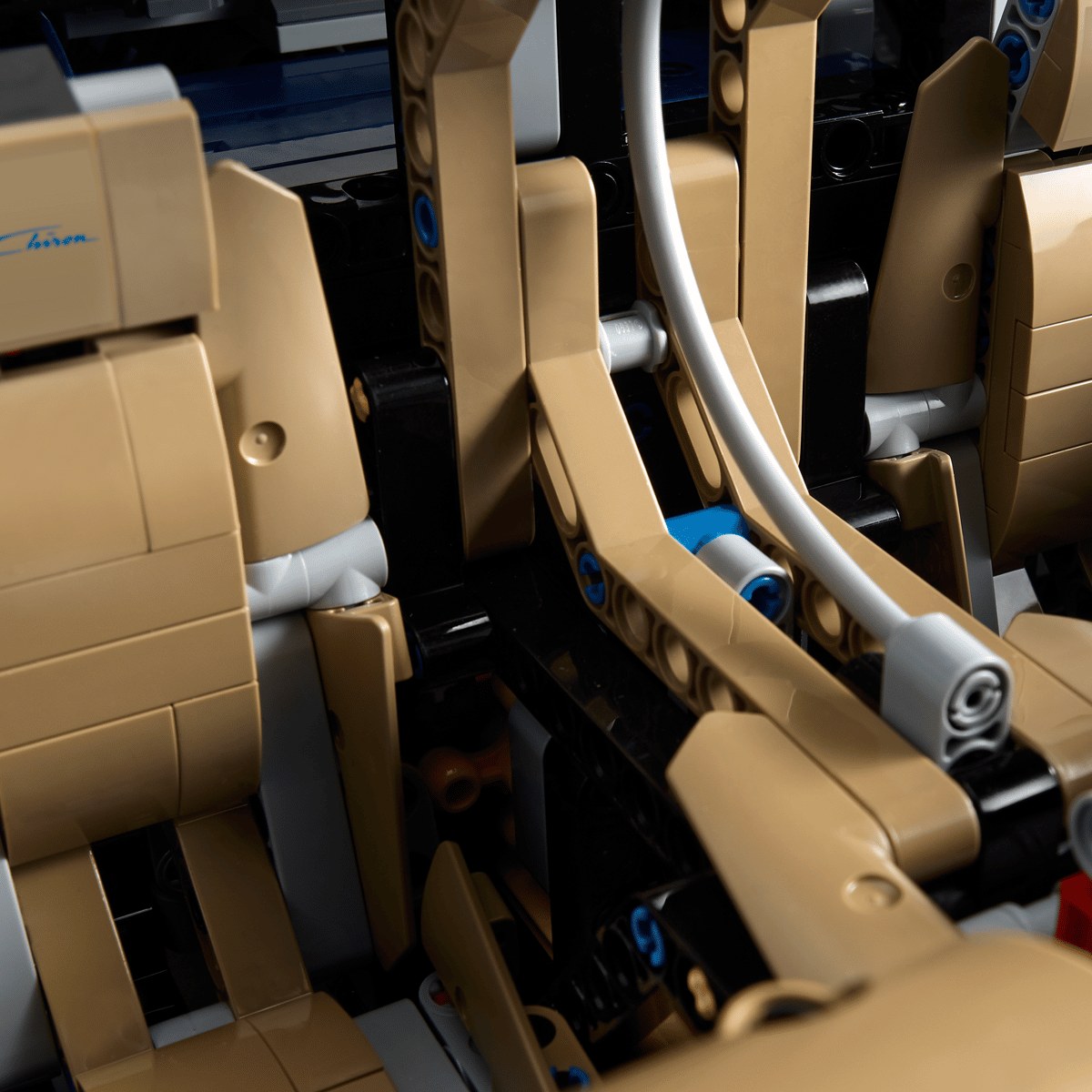 The beige interior