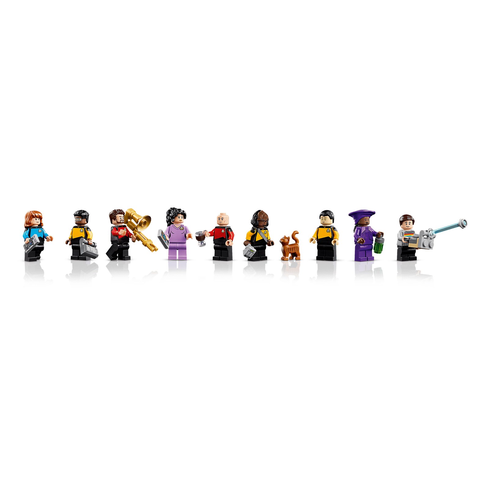 All nine minifigures