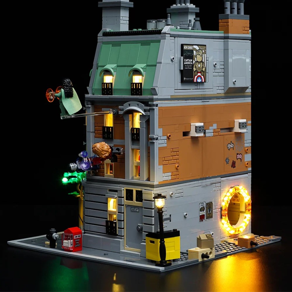 The portal, lit